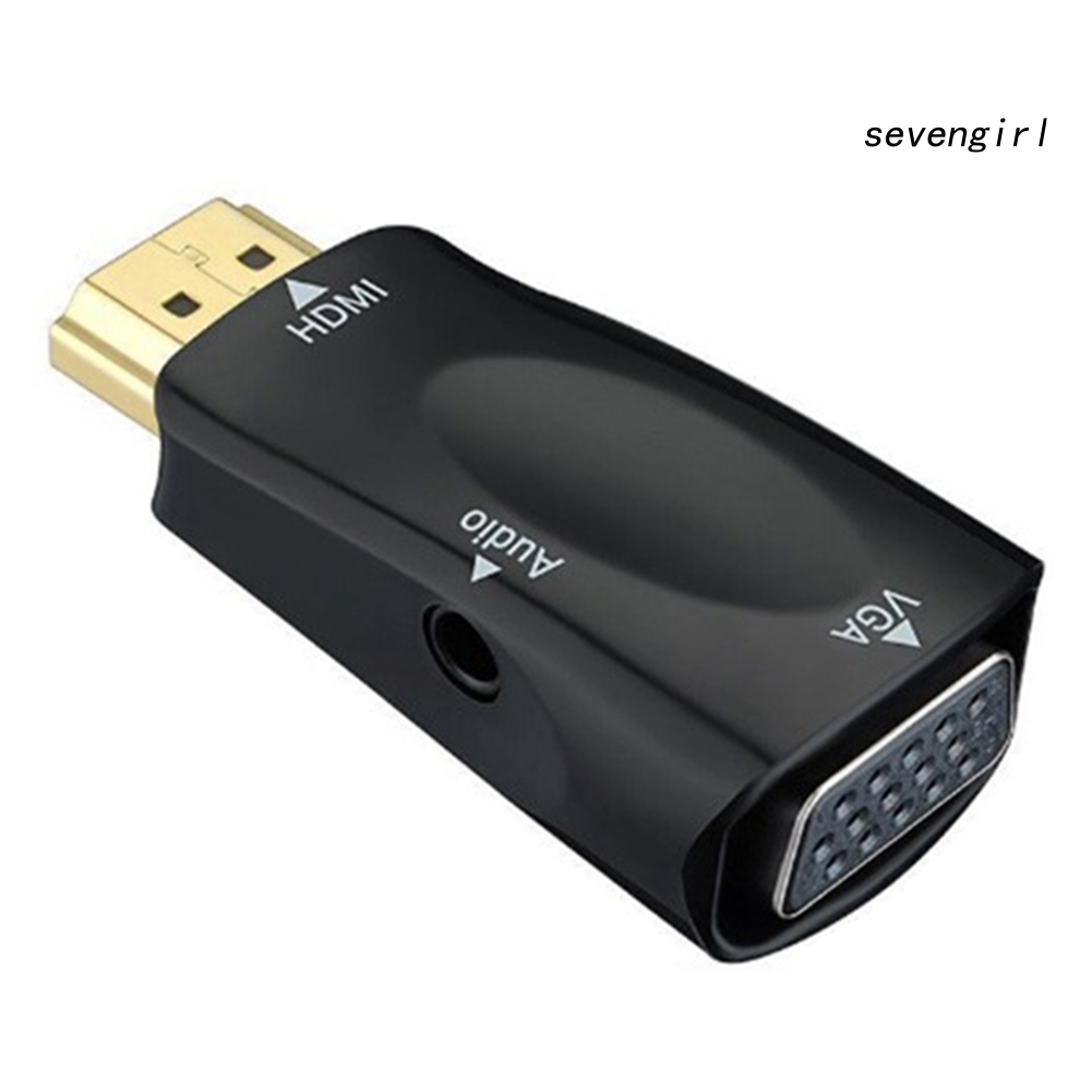 Bộ Chuyển Đổi Từ Sev-Hd 1080p Hdmi-Compatible Sang Vga Kèm Cáp Âm Thanh Cho Máy Chiếu Pc X-Box