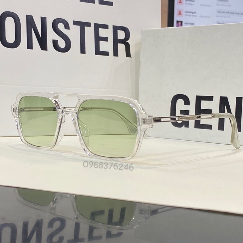 Kính râm nam nữ GENTLE MONSTER KINGS mắt xanh và hồng,phong cách hàn quốc sành điệu,phù hợp đi chơi,chụp ảnh,caffe