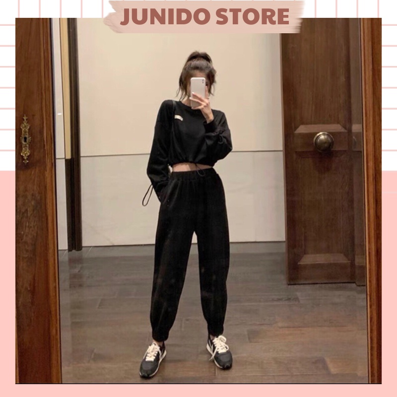 Bộ Mặc Nhà Thu Đông Nữ Dài Tay Set Bộ JUNIDO B26