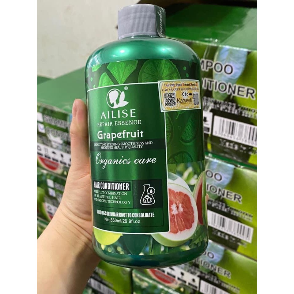 AILISE - Dầu Gội Bưởi - Dầu Xả Bưởi Grapefruit AILISE 850ml Giảm Rụng Tóc Kích Mọc Tóc Phục Hồi Hư Tổn - Chính Hãng