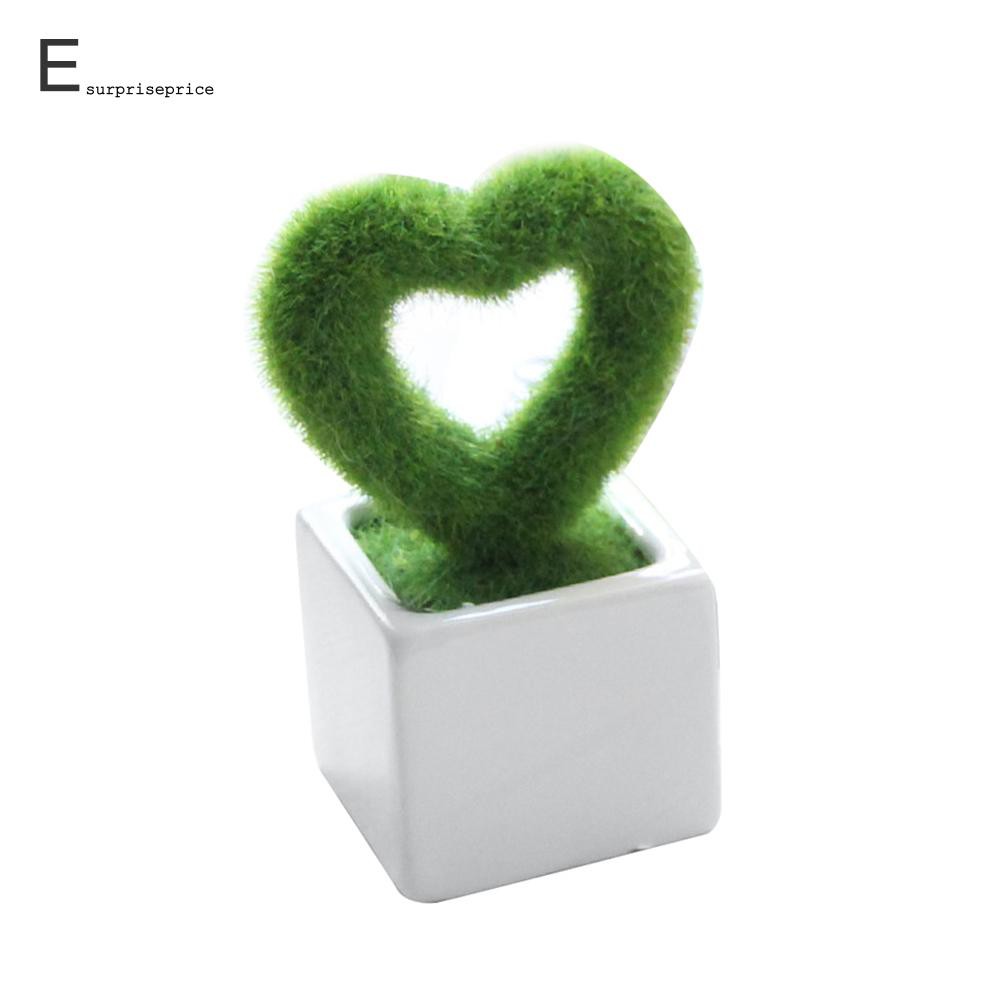 1 Chậu Cây Nhân Tạo Hình Ngôi Sao / Trái Tim Tròn Trang Trí Tiệc Cưới / Sân Vườn