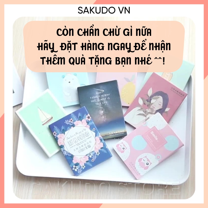 Giấy thấm dầu da mặt 1 hộp 50 tờ làm sạch da kiểm soát dầu hiệu quả tiện lợi SKD020