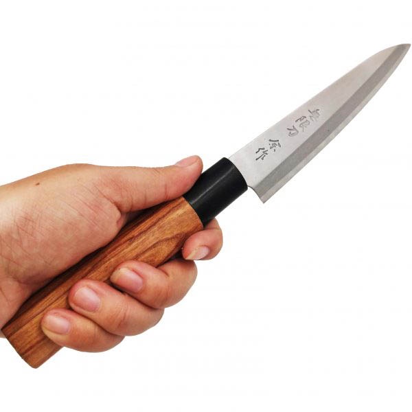 Dao gọt trái cây, lọc cá Petty Nhật Bản lưỡi 14cm sắc bén không gỉ, cán gỗ không hút nước Dao-6