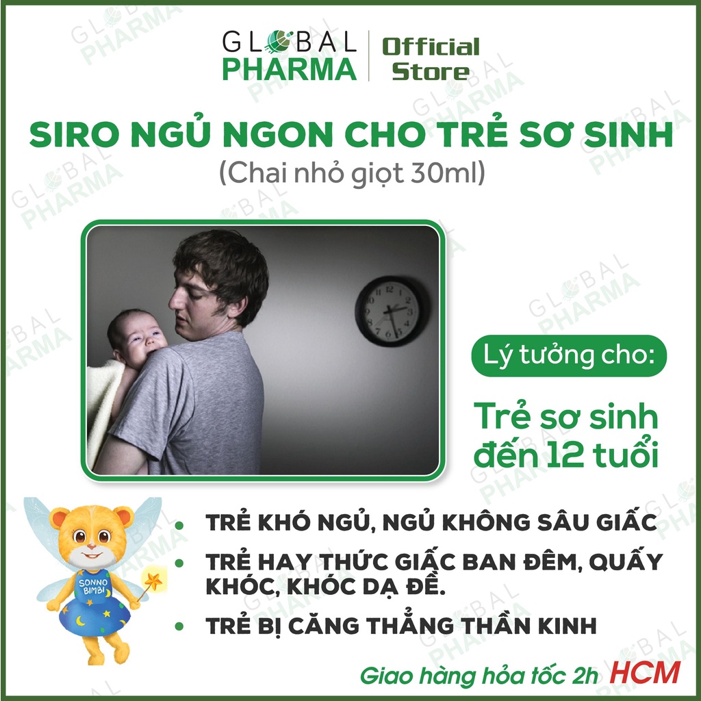 Siro thảo dược Fitobimbi Sonno giúp bé ngủ ngon sâu giấc, hết quấy khóc đêm, khóc dạ đề (Chai 30ml)