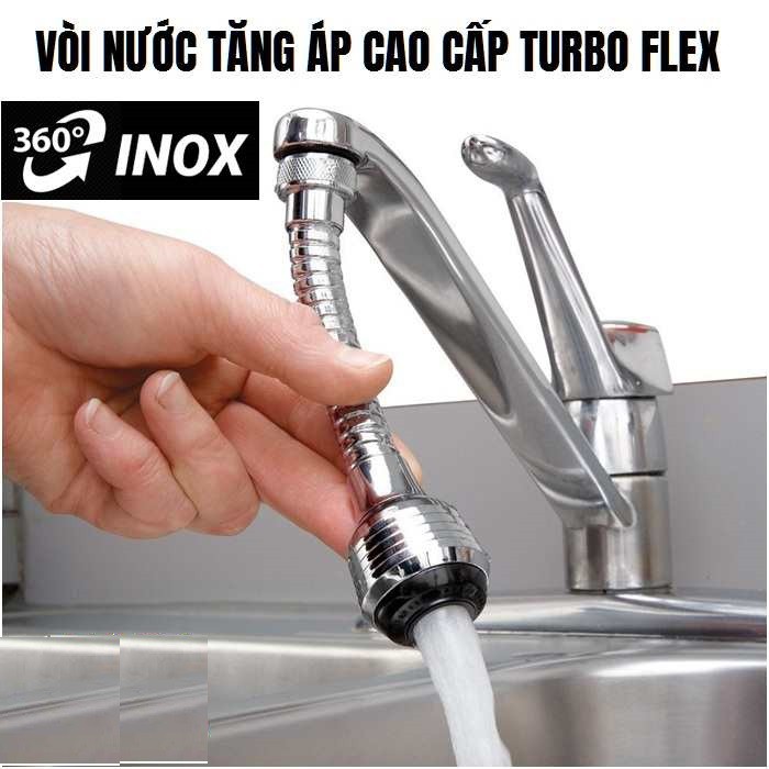 VÒI RỬA BÁT TĂNG ÁP XOAY 360 ĐỘ DÀI 18 CM