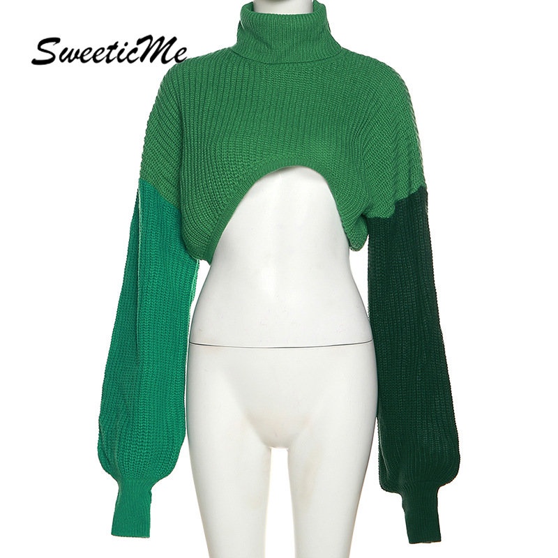 Áo Sweater Dệt Kim Tay Dài Dáng Ôm Thời Trang   Cho Nữ