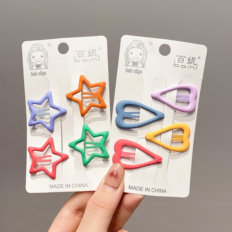 Kẹp Tóc Nhỏ Hình Ngôi Sao Màu Sắc Đáng Yêu Phong Cách Hàn Quốc