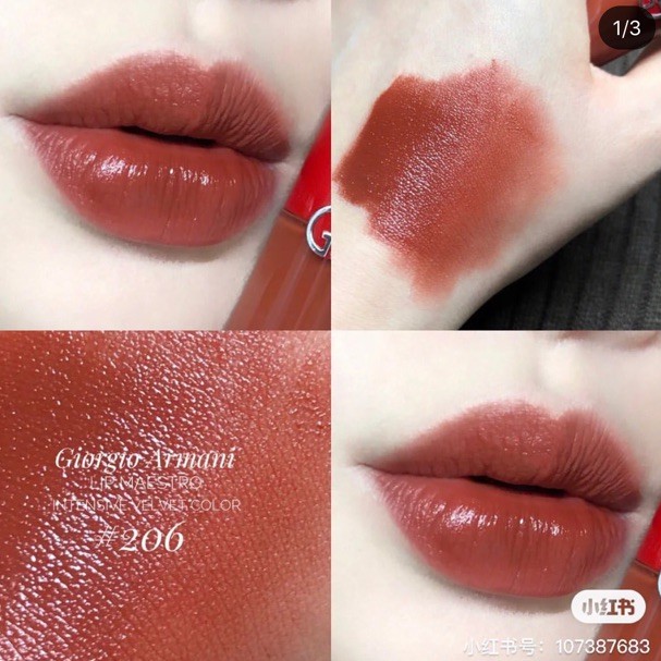 Son kem lì Giorgio Armani Lip Maestro màu 206 Cedar