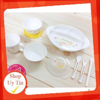 Bộ bát ăn dặm LO 9 món của richell Nhật (Ảnh chụp thật)