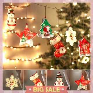 Bộ 6 đèn LED hình ông già Noel trang trí cây thông Noel