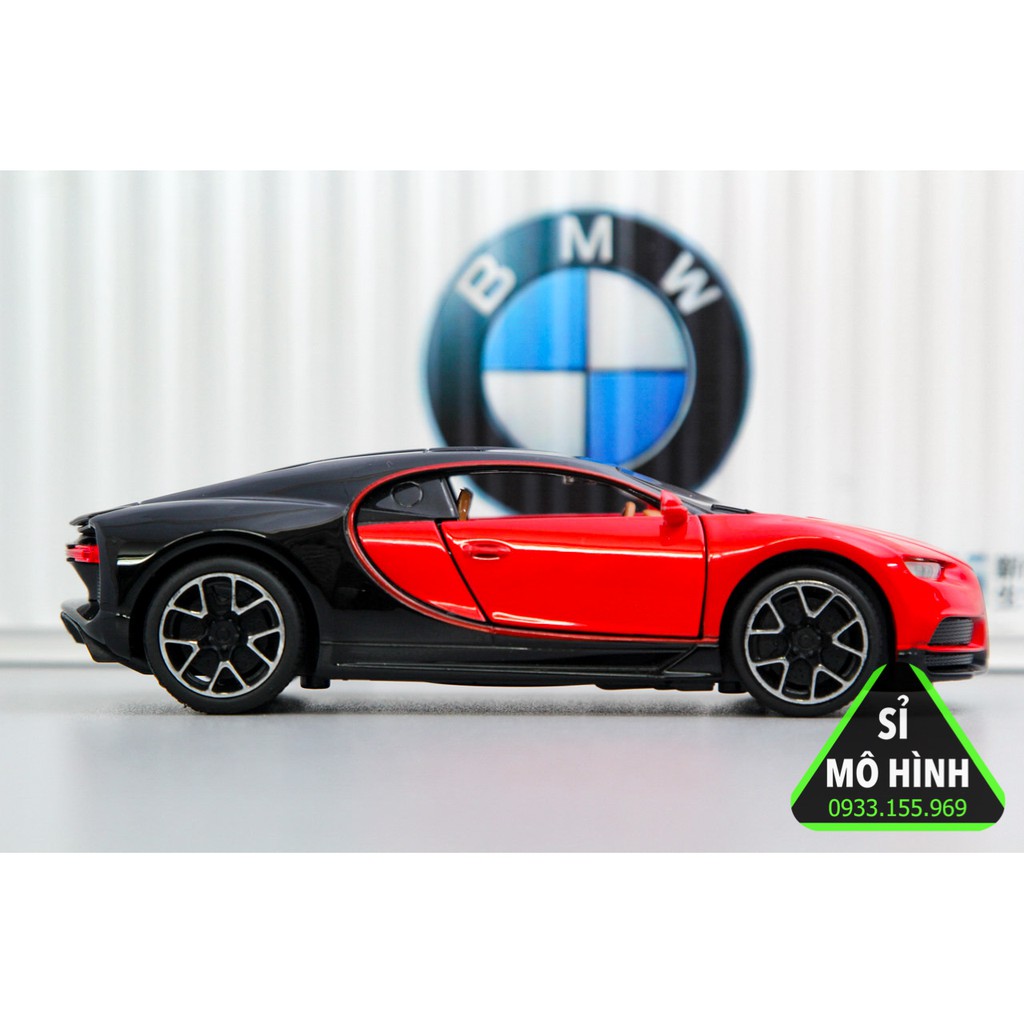 [ Sỉ Mô Hình ] Xe mô hình siêu xe Bugatti Chiron 1:32 Đỏ