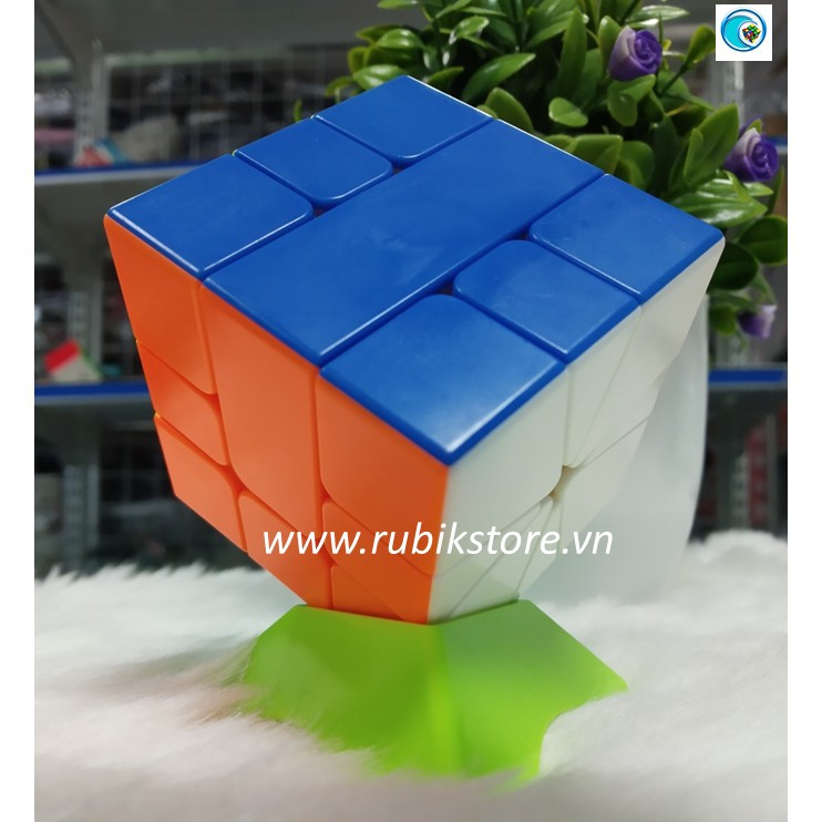 Đồ chơi Rubik biến thể 6 mặt Square 1 QiYi X-Man Volt Square -1 V2 Half Magnetic Black/Yellow White