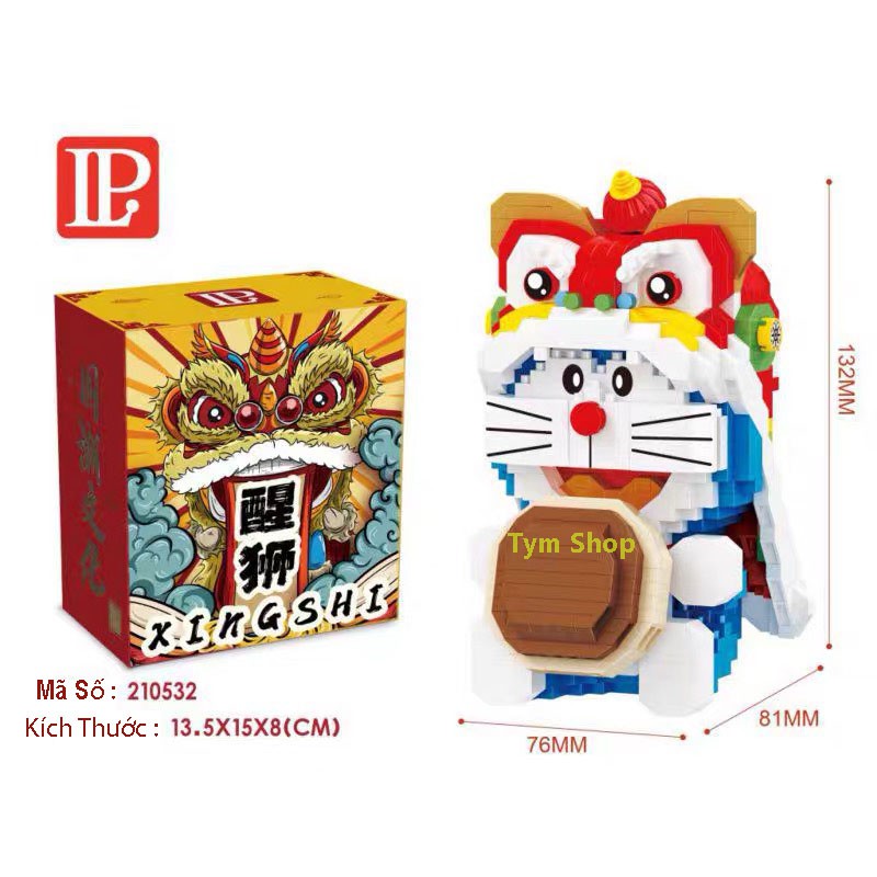 Xếp hình Doremon Kỳ Lân Doremon nanoblocks Lắp ráp đô rê mon Kỳ Lân cho bé