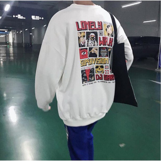 Nhập WAPCK111 giảm 25k đơn từ 200k - Áo Sweater SUPERVISION Trắng UNISEX | BigBuy360 - bigbuy360.vn