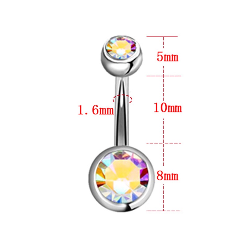 Khuyên Rốn Đính Đá Pha Lê Đơn Giản Thời Trang