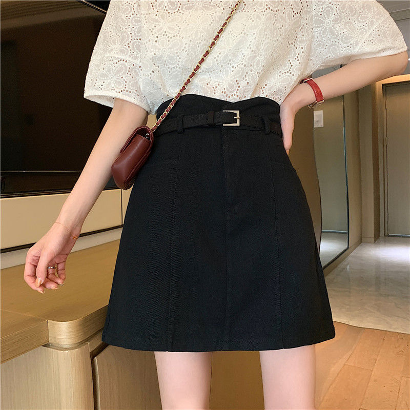 Chân Váy Jean Lưng Cao Thời Trang Hàn Quốc Dành Cho Nữ