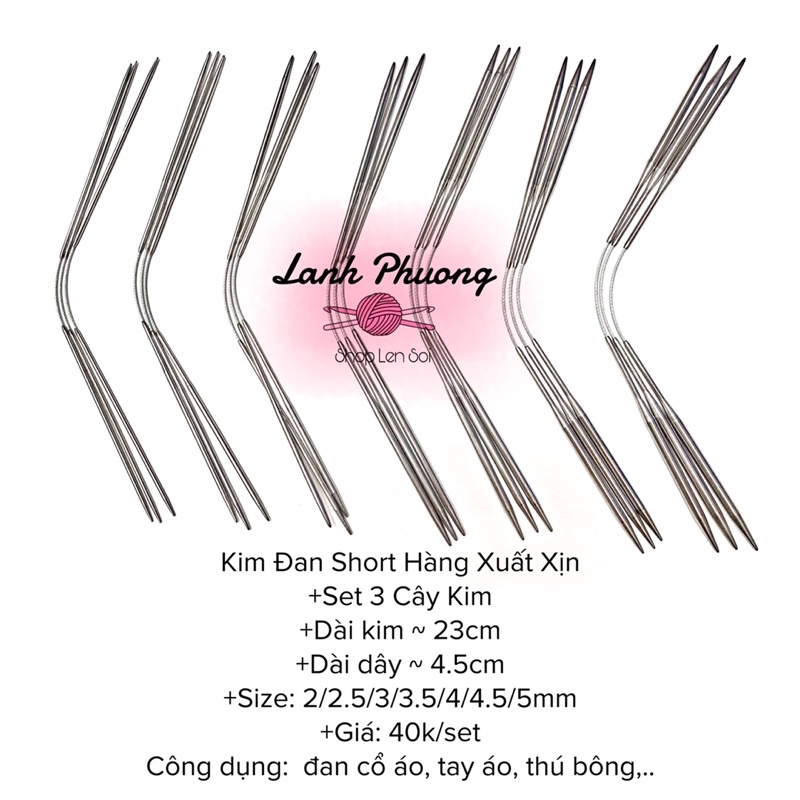 Kim Đan Short Set 3 Cây Hàng Xuất, Dùng Đan Bo, Cổ Áo, Thú Bông
