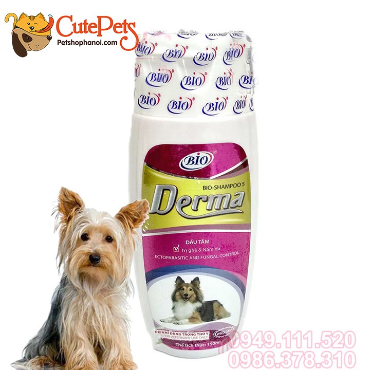 Sữa tắm trị ghẻ nấm da cho chó mèo Bio Derma 150ml - CutePets