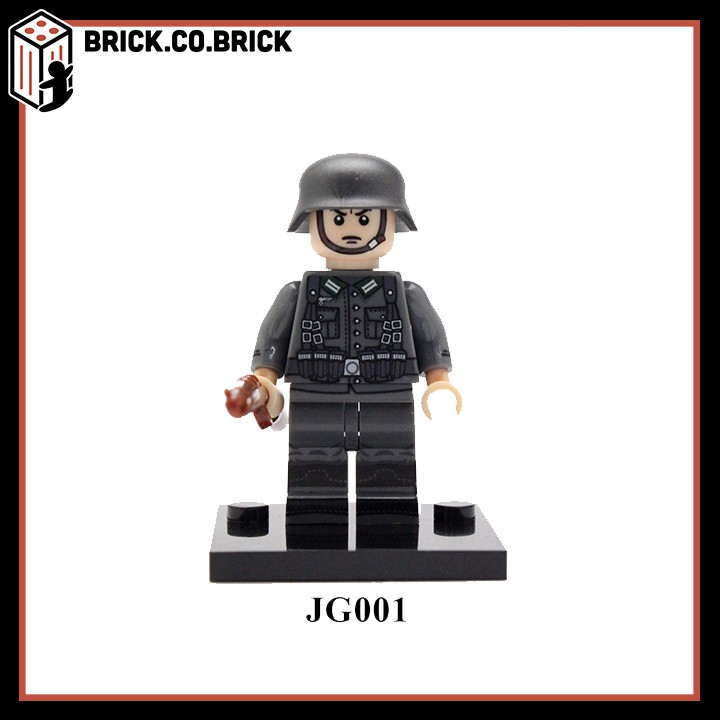 JG LÍNH ĐỨC THẾ CHIẾN 2 - Đồ chơi lắp ráp non lego và minifigures mô hình Army Quân Đội kèm Phụ kiện cực chất