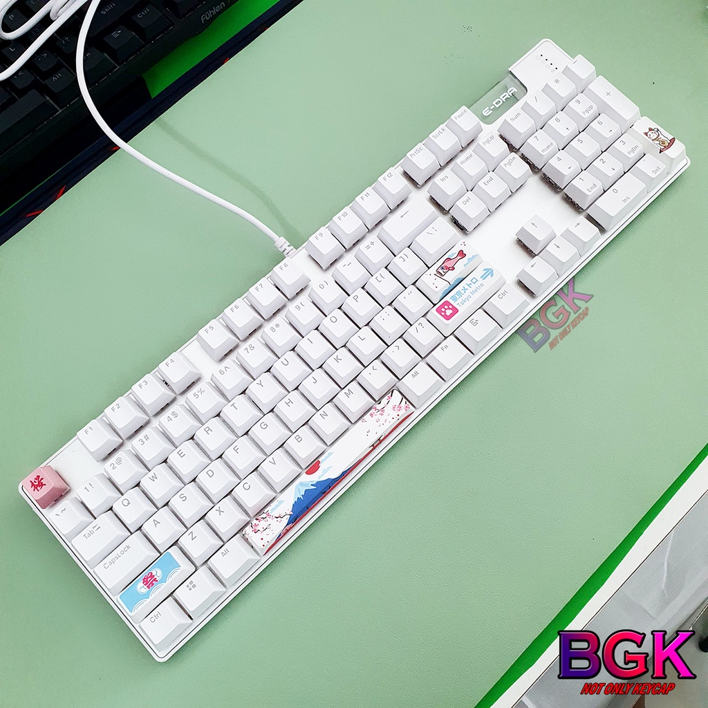 Bộ Nút Bàn Phím Cơ 6 Nút PBT in Dye Sub Chủ Đề Tokyo Tour OEM Profile