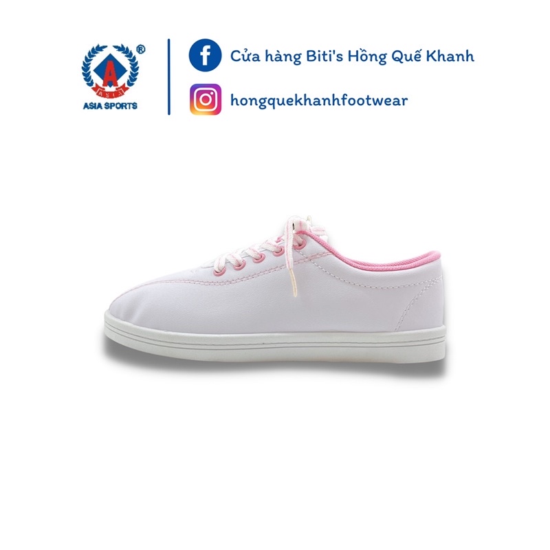 Giày bata si nữ viền hồng Asia, Giày Asia nữ dây cột, Giày Asia học sinh