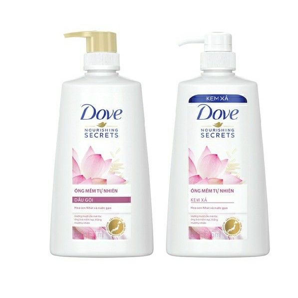 Dầu gội 650gr / dầu xả 620gr Dove thiên nhiên Óng mềm tự nhiên