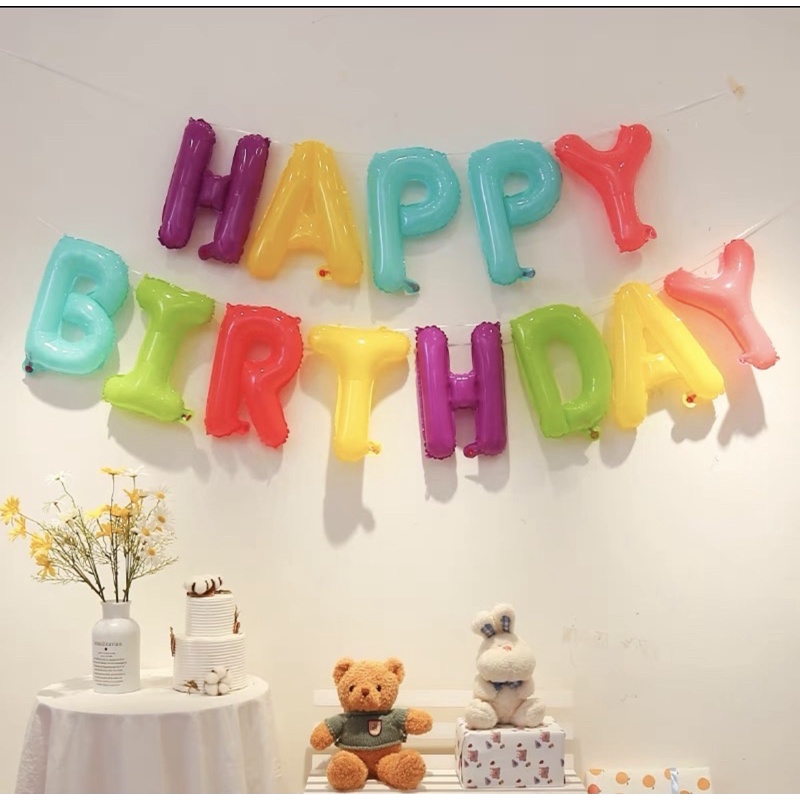 Bóng nhôm Happy Birthday trang trí tiệc sinh nhật