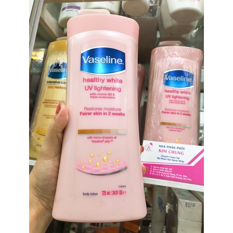 Dưỡng thể Vaseline 725ml (Màu hồng - màu vàng)