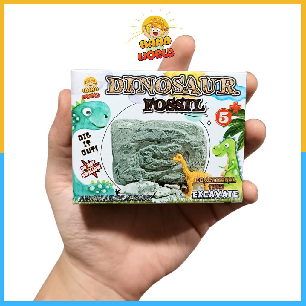 Đồ Chơi Khảo Cổ Khai Quật Hóa Thạch Phiến Đá Khủng Long Màu Xám - Hổ Trợ Giáo Dục - Hanaworldshop