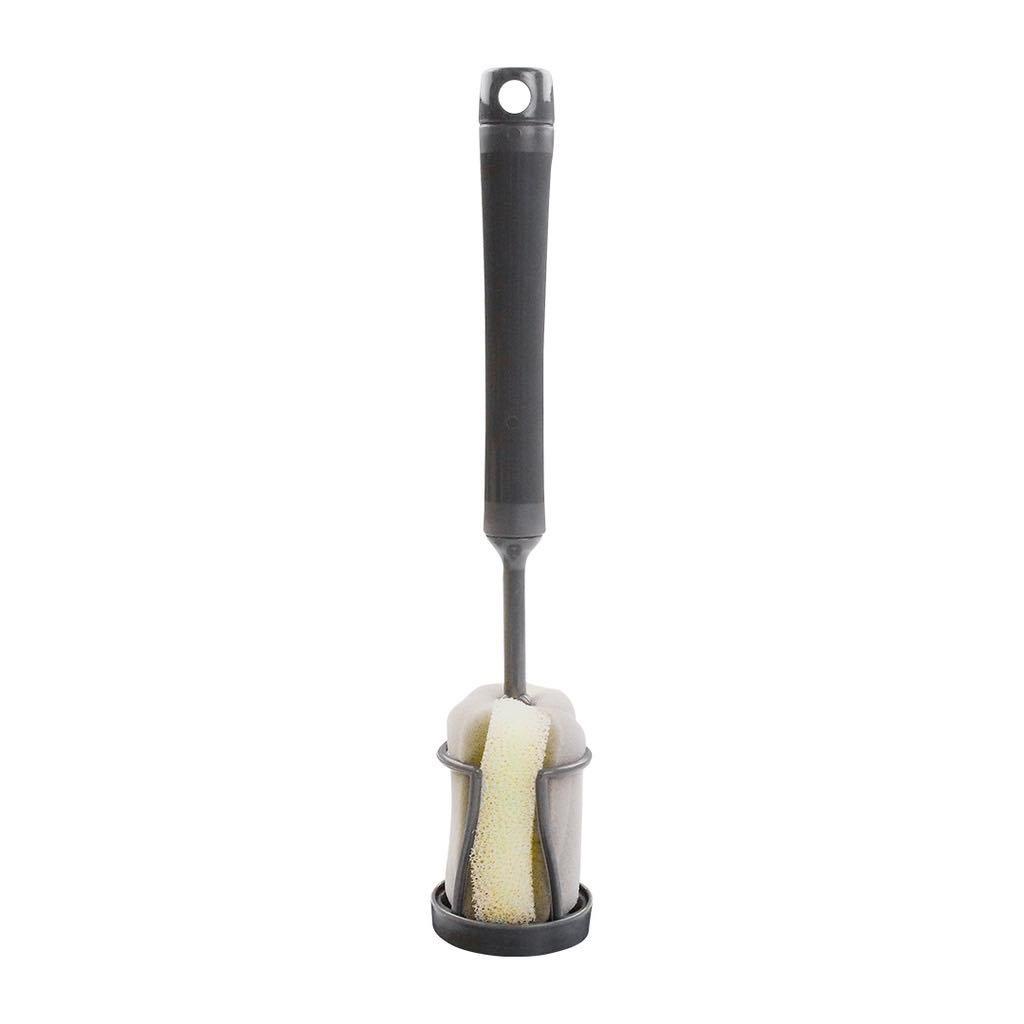 Dụng Cụ Rửa Bình Giữ Nhiệt Và Ly Lock&Lock Bằng Bọt Biển Có Kèm Đế Cắm ETM143DGRY - Màu Xám Đen - Hàng Chính Hãng