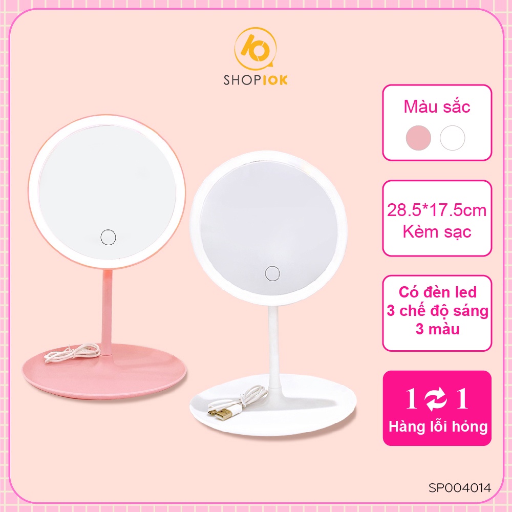 [Mã COSDAY giảm 8% đơn 150K] Gương để bàn trang điểm có đèn led cảm ứng SHOP10K - SP004014