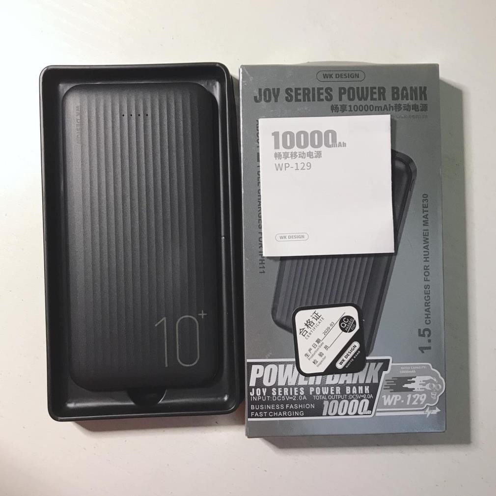 [Chính Hãng] REMAX 10000 mAh WP-129 chính hãng (2 cổng)