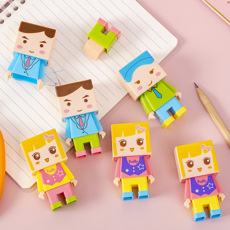 Gọt Bút Chì Người Gỗ Danbo - 2 Đầu Gọt - Tặng Kèm 1 Gôm Tẩy