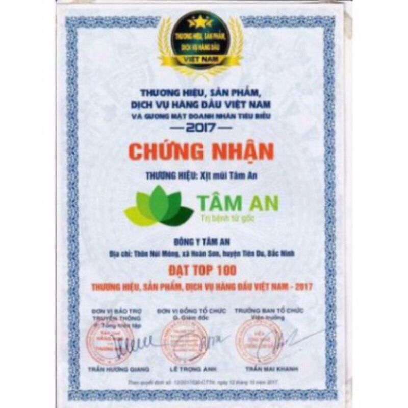 Xịt mũi Tâm An