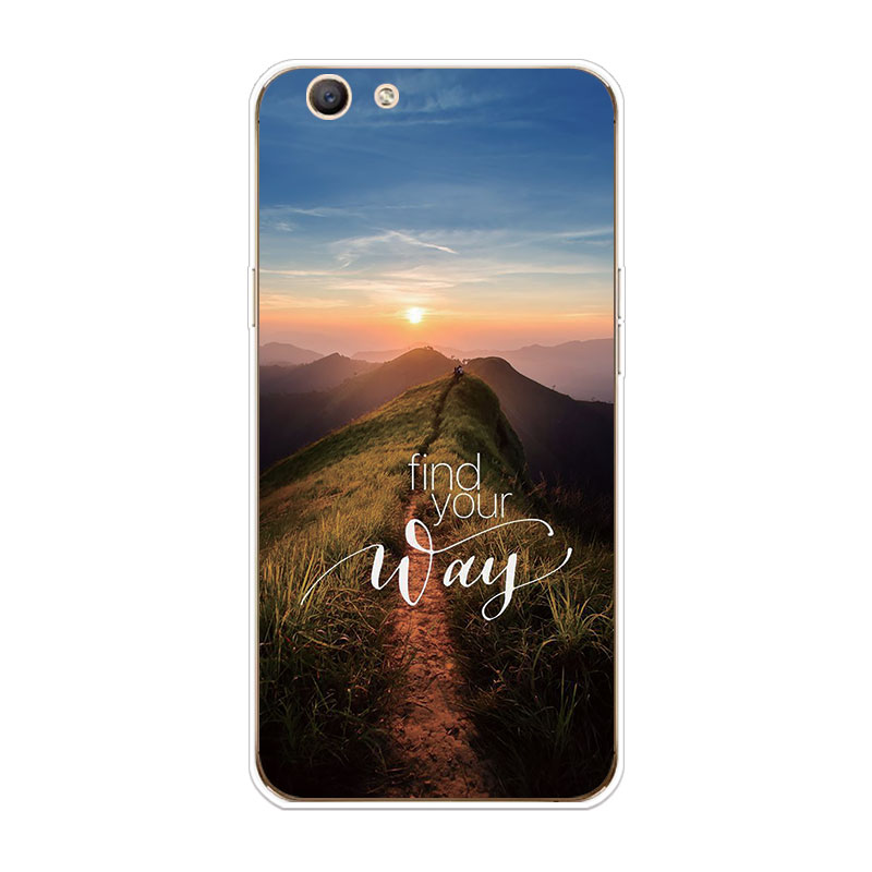 1Ốp lưng TPU mềm Oppo A71 A73 A77 A83 A1 F5 phong cảnh hoa văn | BigBuy360 - bigbuy360.vn