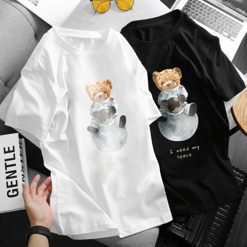 ❤️  ❤️ Áo thun UNISEX GẤU MẶT TRĂNG ngắn tay  cotton 2 chiều co dãn, thấm hút mồ hôi HOTTREND 🍒🍒