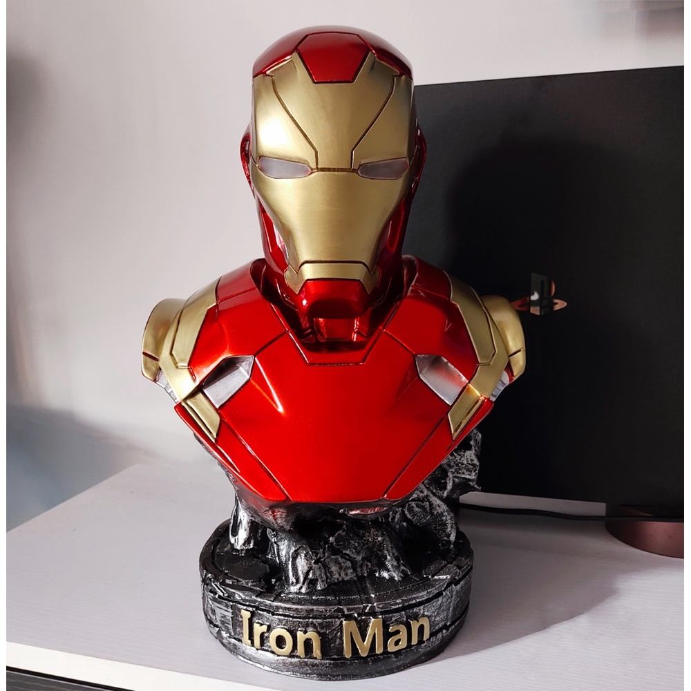 Mô hình tượng bán thân Iron Man Tony Stark MK46 cao 36cm tỷ lệ 1/2