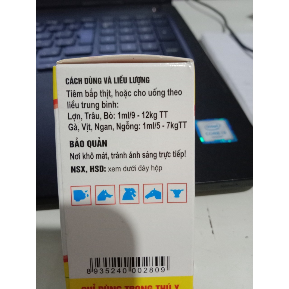 Bcomplex tiêm hoặc uống b1 b6 b2 b9 vitamin pp thú y tăng sức đề kháng kich thich tiêu hóa lợn gà chọi đá chó mèo chim