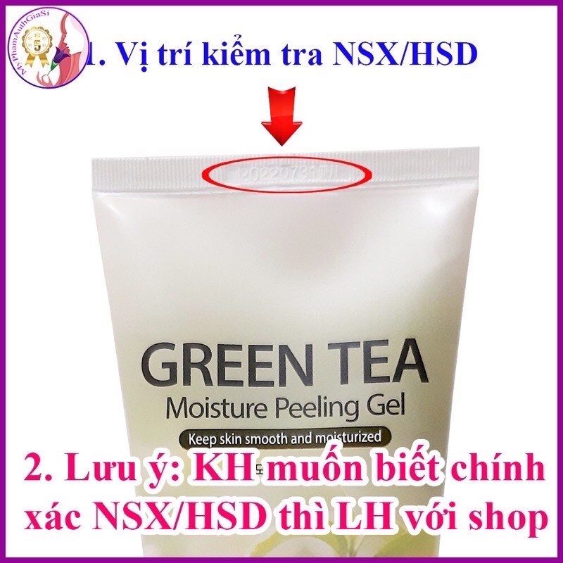 [Hàng chuẩn] Tẩy tế bào chết trà xanh 3W Clinic 180ml Hàn Quốc , nguyên liệu, công thức làm kem trộn trắng da body