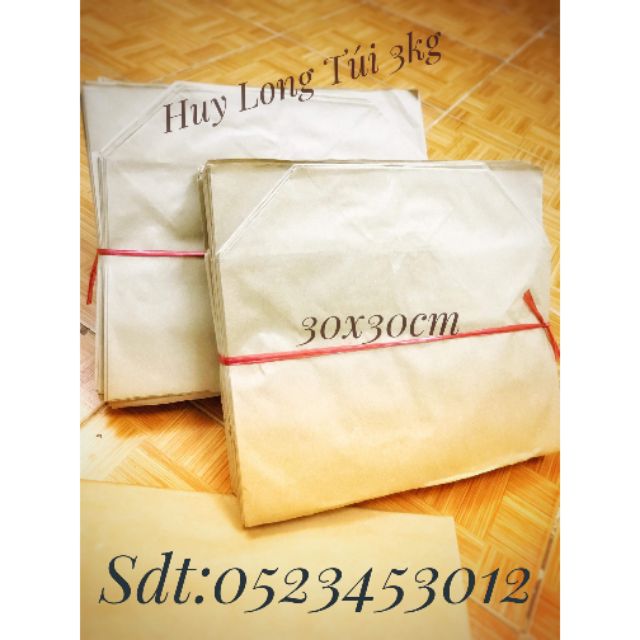 Combo 100 túi 3kg kích thước 30×30