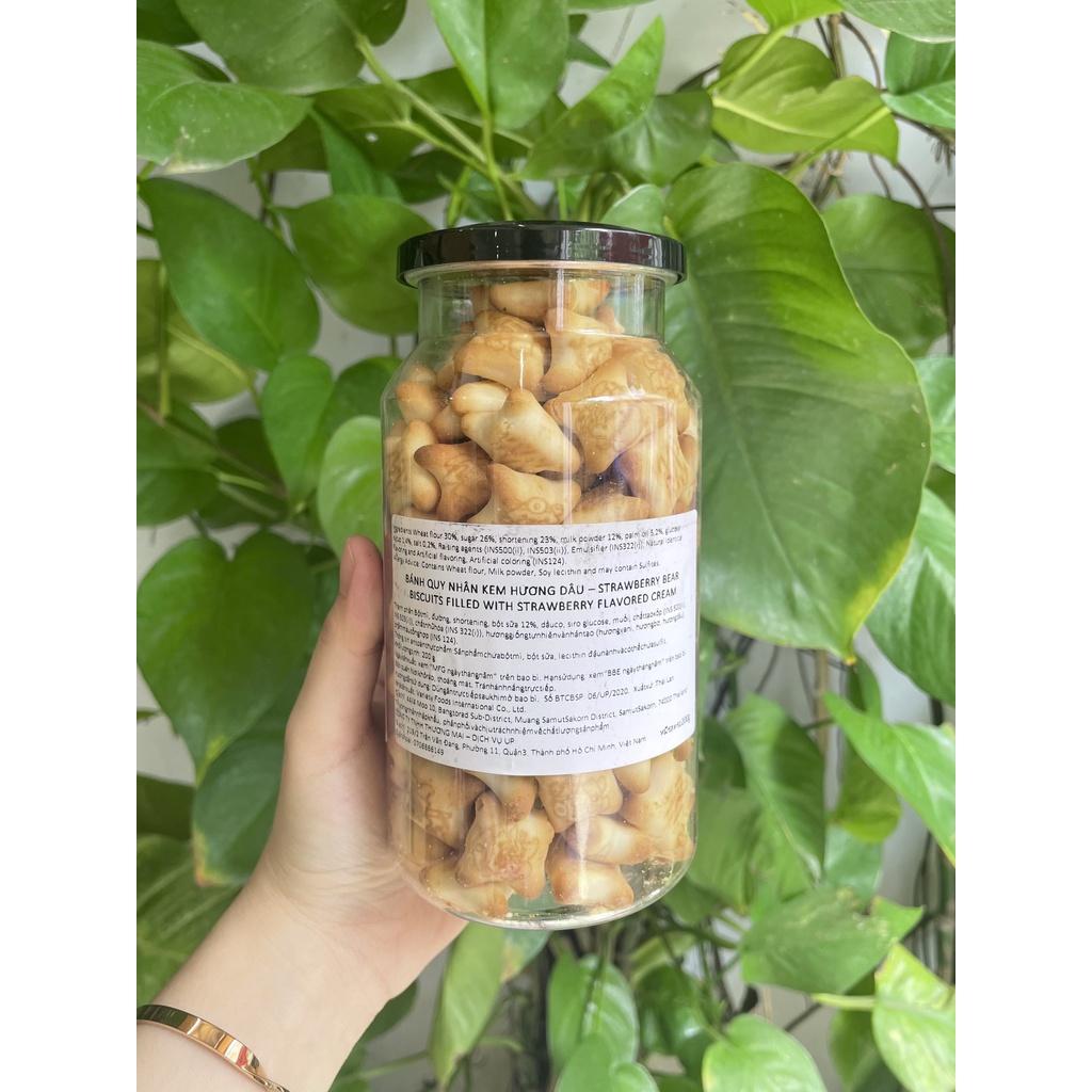 Bánh Gấu VFoods Nhân Kem Dâu Strawberry Bear (Hộp 200g)