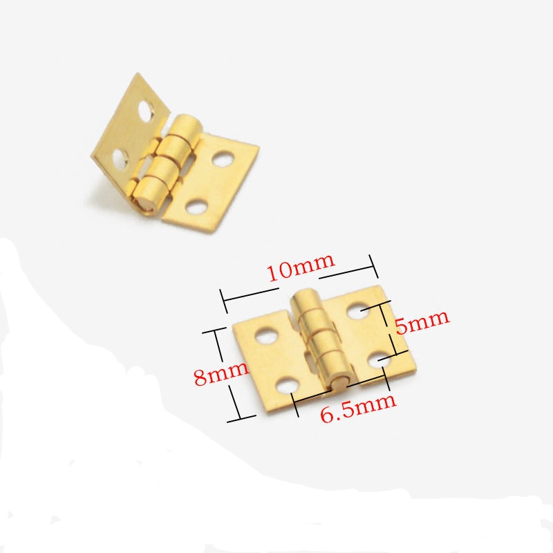 Bản lề siêu nhỏ 8*10mm đồng thau  màu vàng