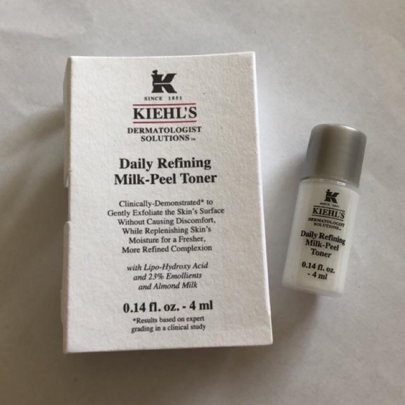 Nước hoa hồng Kiehl's Daily Refining Milk Peel Toner 4ml | Nước cân bằng da Kiehls dạng sữa