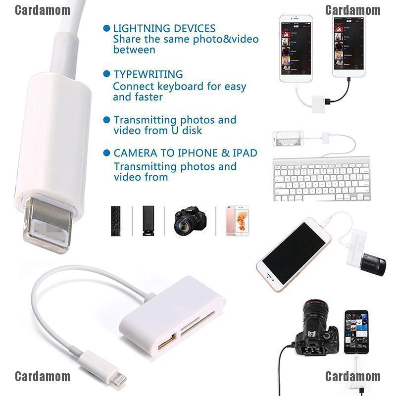 Đầu đọc thẻ nhớ SD/Micro USB có đầu cắm lightning cho iPhone/iPad