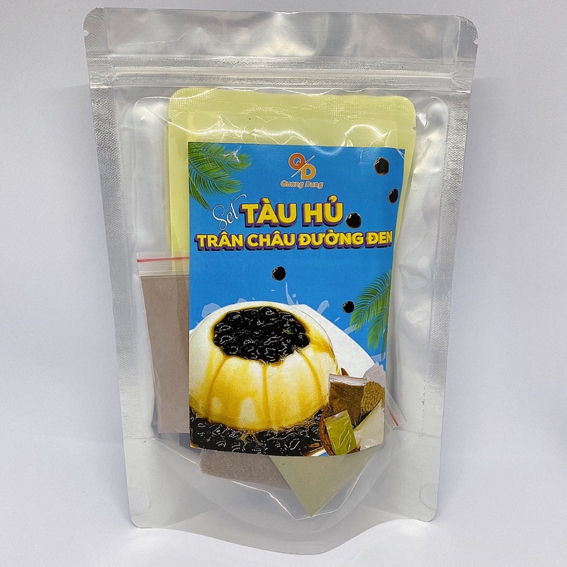 Set làm trà sữa, chè khúc bạch, tàu hũ trân châu đường đen 500g