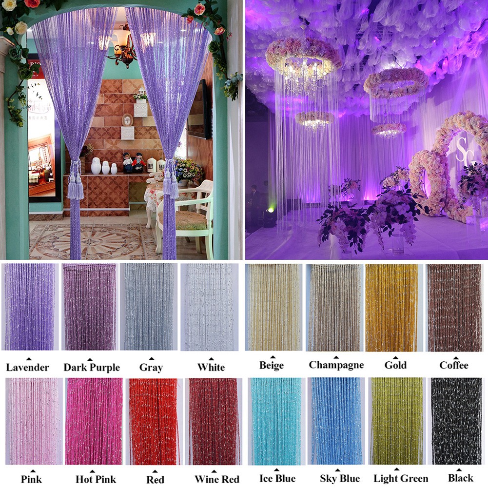 Rèm sợi đính hạt pha lê Curtains & Partition wall Home Decoration