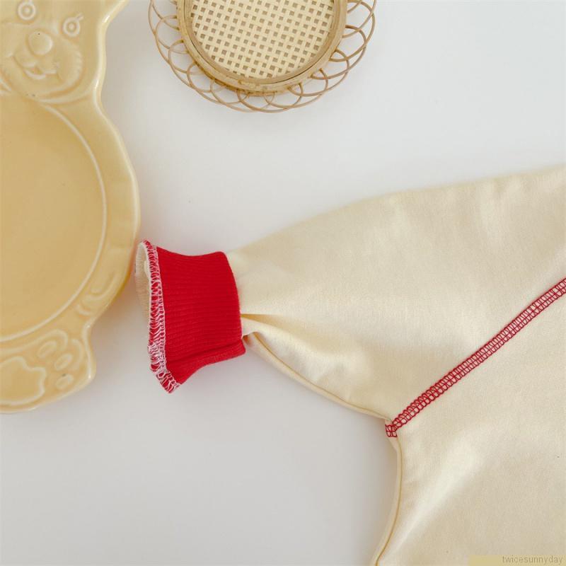 Bộ áo liền quần in họa tiết hoạt hình + mũ thời trang cho bé sơ sinh