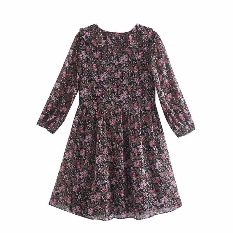 Zara Morocco full tag - đầm Zara voan hoa nhí xinh đẹp
