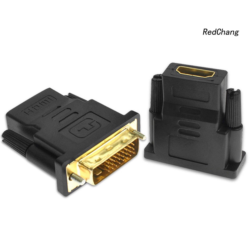 -SPQ- DOONJIEY DVI-D Dual Link 24+1 Male to HDMI Female Audio Video Adapter Connector