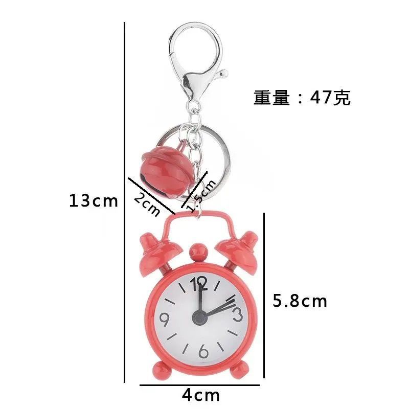 Đồng hồ báo thức mini mới, móc khóa tình nhân hoạt hình, đồ trang trí xe hơi, túi xách, móc khóa tình nhân.